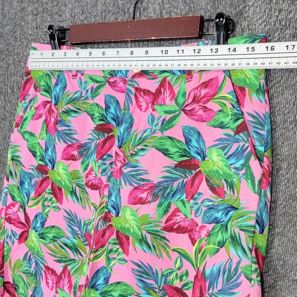 Stella Parker Collection Shorts Womens 8 Pink Floral Print Stretch Cotton - Picture 3 of 12